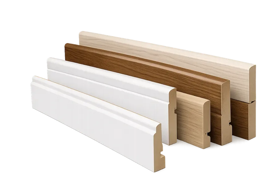 Amostra de rodapé em mdf